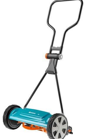 GARDENA (4018) Classic 16" Reel Lawn Mower with 5 Blades. The Lawn Mower for Everyday use with No Gas, No Electricity Makes Mowing a Breeze. Best Yard Tools You can own.
