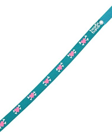 Beastie Band Cat Collar Hearts and Crossbones (Teal)