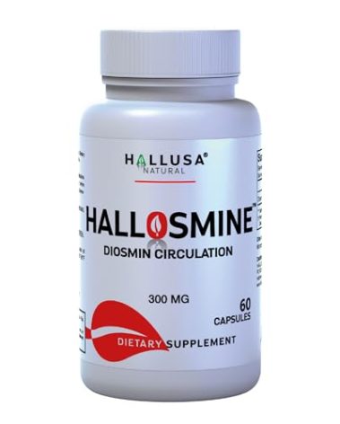 Hallusa Natural Diosmin Circulation - Support for Circulation and Veins - DIOSMIN - DIOSMINE- DIOSMINA - Circulation & Vein Support Supplement