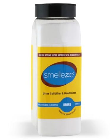 SMELLEZE Urine Absorbent Powder & Poo Gel | Odor Eliminator for Strong Odor | Solidifier & Deodorizer for Portable Toilets, Urinals, Pet Potty, Bedside Commodes| Absorbs Liquids in Minutes | 2 lb.
