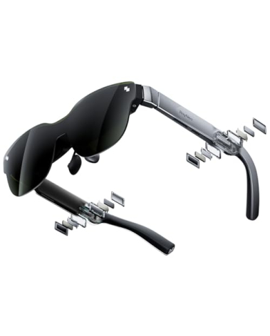 RayNeo Air 3s AR/XR Glasses, 201" 120Hz FHD HueView Display, Portable AR Video Eyewear Gaming Glasses for iPhone 16/15, Android, Mac, Switch, PS5, Steam Deck - Next-Gen Wearable Theater