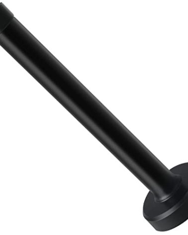 KOLAKO Door Stop, Long Door Stopper 10 Inch Wall Mounted Black Doorstops with Rubber Bumper Tip Baby Proof Extended Door Holder, Stainless Steel Extra Long Door Stops