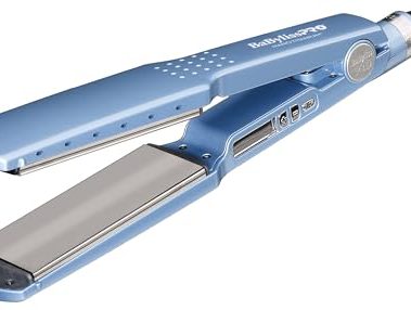 BaBylissPRO Nano Titanium Ionic Flat Iron Hair Straightener, 1 3/4" Hair Straightener Iron for Smooth, Shiny, Frizz- Free Hair and All Hair Types