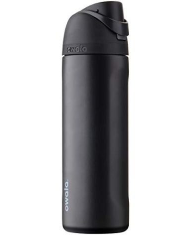 Owala FreeSip Insulated Stainless Steel Water Bottle with Straw, BPA-Free Sports Water Bottle, Great for Travel, 24 Oz, Very, Very Dark