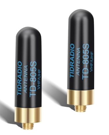 TIDRADIO TD-805S Ham Radio Short Antenna 1.96inch Long Range Dual Band VHF/UHF 144/430Mhz for UV-5R mini 5RM BF-F8HP Pro K5 Plus,TD-H8,TD-H3 Plus,5RH Pro,DM32,BAOFENG Antenna Accessories, SMA-F, 2Pack