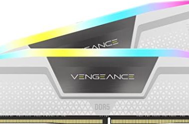 CORSAIR VENGEANCE RGB DDR5 RAM 32GB (2x16GB) 6000MHz CL36-44-44-96 1.35V Intel XMP 3.0 Desktop Computer Memory - White (CMH32GX5M2E6000C36W)