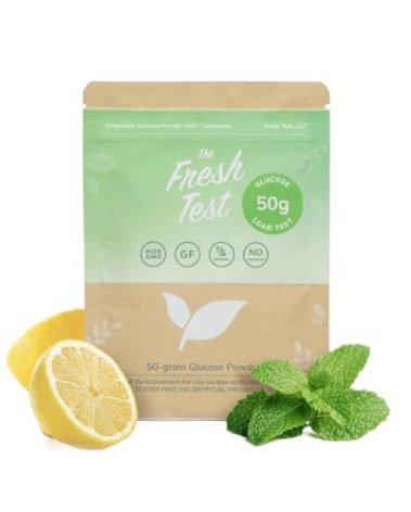 The Fresh Test, 50-gram Powder Drink Mix | Additive-Free, Non-GMO, Organic Ingredients | Mint Lemonade