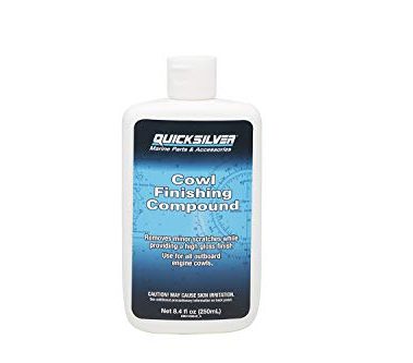 Quicksilver 8M0168837 High-Gloss Cowl Finishing Compound, Fine Grit - 8.4 oz Bottle