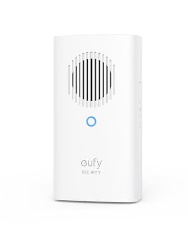 eufy Security Video Doorbell Add-On Chime, Indoor Chime, Requires eufy Security Video Doorbell E340/C30/C31, No-Delay Ring, Adjustable Volume, 8 Fun Ringtones, only works with 2.4GHz Wi-Fi