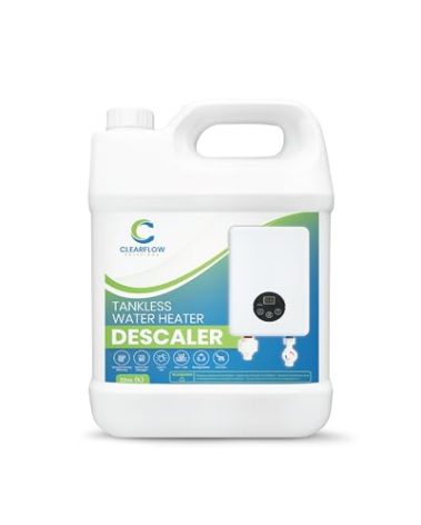 Clearflow Solutions Tankless Water Heater Descaler - Premium Descaler for Tankless Water Heater Systems, Restores Heating Efficiency, Nontoxic, Biodegradable, Made in USA! 32 Ounce (Quart)