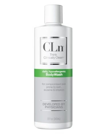 CLn® BodyWash –Non-Drying Body Wash, For Compromised Skin Prone to Eczema, Dermatitis, Rash & Hidradenitis Suppurativa, Fragrance-Free & Paraben-Free, 8 fl oz.