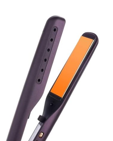 Almost Famous Digital 2 in 1 Twist Hair Straightener and Curling Flat Iron with Rose Gold Titanium Plates, Adjustable Heat Setting, Professional Beauty Tool for All Hair Type - (Green)