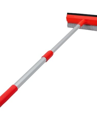 MAVRIZ Windshield Cleaner Tool 2 in 1 Car Window Squeegee with Extendable Handle (18"-28.5") Window Cleaner with Squeegee and Sponge for Shower, Glass Cleaning