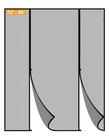 Yotache Magnetic Screen Door Fits Door Size 72"x96", Screen Size 74"x97" Double-Sided Opening Reinforced Mesh with Strong Magnets for Balcony, French, Sliding Glass Door