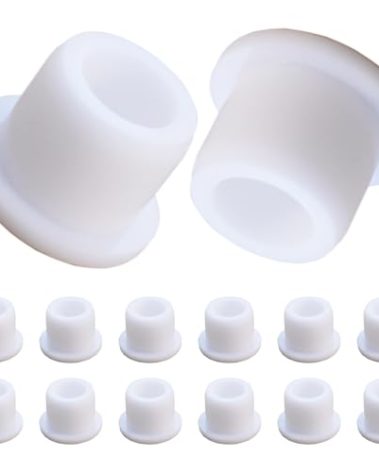 12 PCS Bathtub Jet Covers Silicone Hole Plug White Tube Plugs Waterproof Bathtub Plug Fit for 13mm Bathtub Hole