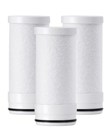 Waterdrop WD-FF-03A Faucet Replacement Filter, Carbon Block Filter Fits WD-FC-01, WD-FC-02, WD-FC-06, Reduces Chlorine, Heavy Metals and Bad Taste, Pack of 3