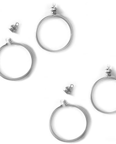 Coin Holder Bezel for 10 cent / USA Dime Silvertone ~ for charm, necklace, pendant, display (Pack of 4)