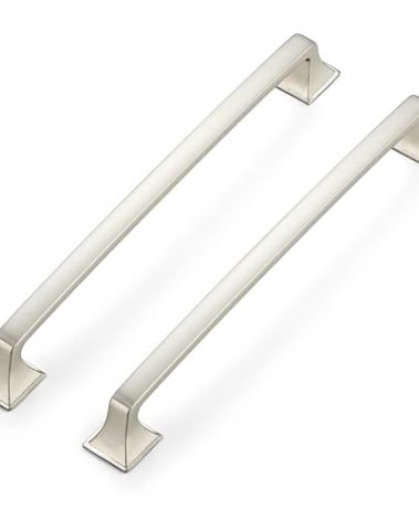 Ravinte 5 Pack Solid 7-1/2" Square Foot Arch Pulls Kitchen Cabinet Handles Brushed Nickel Pulls Silver Dresser Kitchen Cupboard Hardware Handles for Cabinets Cupboard Drawers