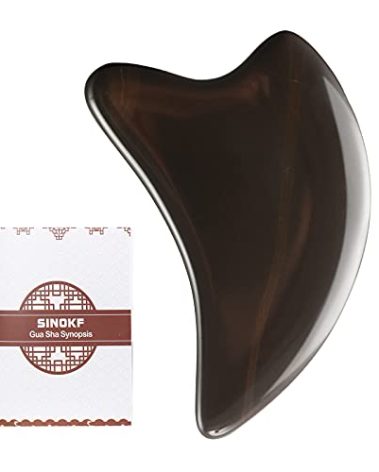 SINOKF Bian Stone Gua Sha Facial Tools Scraping Massage Face Guasha Board Scraping Plate