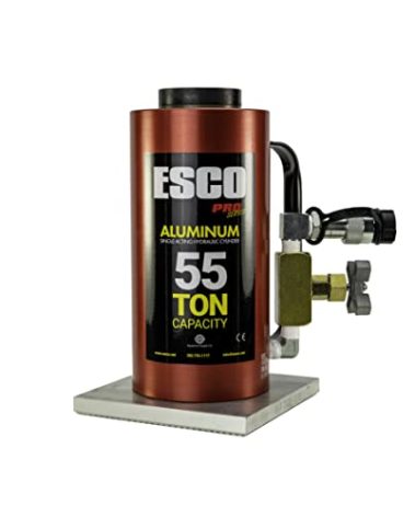 Esco Single Acting Aluminum Hydraulic Cylinder with Base, 55 Ton Capacity, 6 “ Stroke