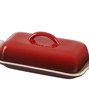 Le Creuset Stoneware Heritage Butter Dish, Cerise