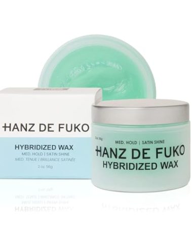 Hanz de Fuko Hybridized Wax – Premium Men’s Hair Styling Wax for a Medium Hold, Satin Shine Finish – Perfect Product for Medium Length Hairstyles, Works for All Hair Types – 2 oz, Travel Size