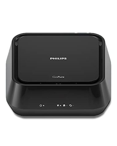 Philips GoPure GP5212 High Performance HEPA Air Purifier for Car, Removes up to 100 Pollutants, Exhaust Fumes, VOCs, Smoke, Bad Odors, Bacteria and Viruses,Black
