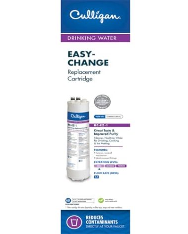 Culligan RC 1 EZ-Change Basic Water Filtration Replacement Cartridge, 3,000 Gallons, Multi