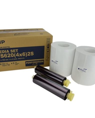 DNP 4x6" Dye Sub Media for DS620A Printer, 400 Prints Per Roll, 2 Piece