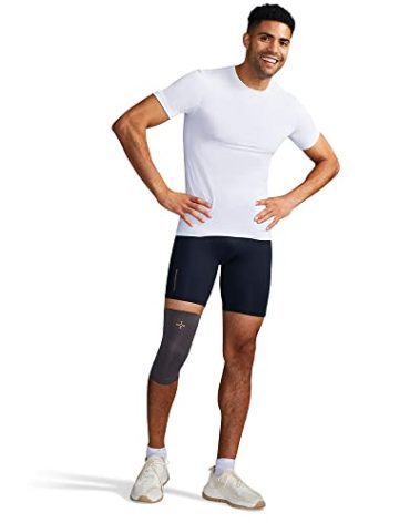 Tommie Copper Unisex Core Compression Knee Sleeve, Slate Grey, Medium