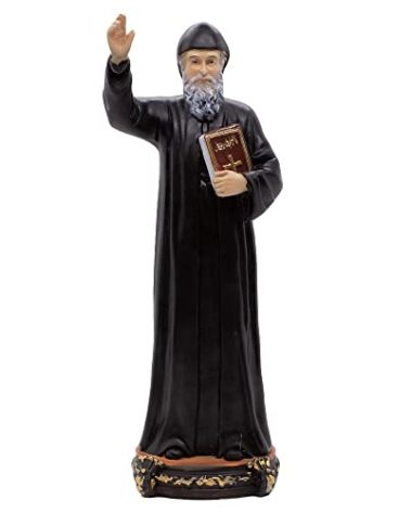 Saint Charbel | Patron of Those who are Sick and of Lebanon | Christian Home Decor | 8" Tall | Great Catholic Gift for Baptism, First Holy Communion, Confirmation, Graduation and Housewarming