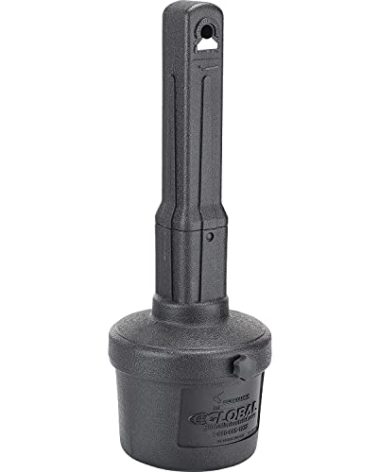 Global Industrial Free Standing Outdoor Patio Ashtray with Round Base, 11" Diameter x 30" H, 1-1/2 Gallon Capacity Cigarette Receptacle, Plastic, Black