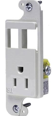 Bryant Electric RJ65WTR tradeSELECT JLOAD Tamper-Resistant Multimedia Outlet, Two Open Ports Unloaded, 15A, 125V, White