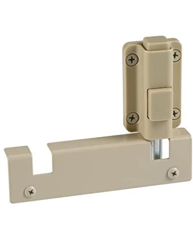 House Guard Sliding Glass Door Locks Upgraded Version Complete Footlock Kit Suitable for Sliding Doors and Windows 100,000 Times of Lock Body Opening and Closing Detection(Beige)