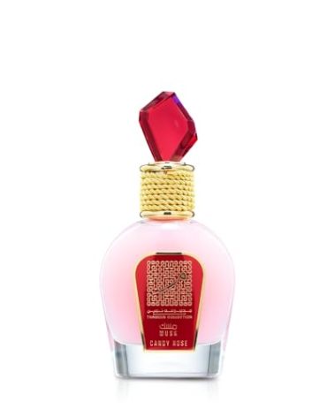 Lattafa Musk Candy Rose Thameen Collection Eau de Parfum Spray for Women, 3.4 Ounce