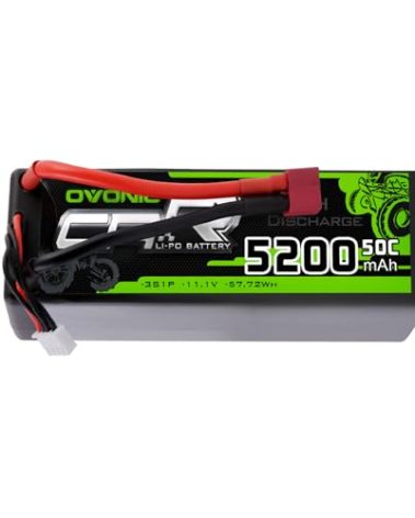 OVONIC 3s Lipo Battery 50C 5200mAh 11.1V Lipo Battery with Dean-Style T RC Car Truck Boat Airplane Helicopter Quadcopter