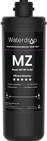 Waterdrop RF10-MZ Replacement Filter Cartridge For 10UB-MZ/10UA/10UB Under Sink Water Filter, 8K Gallons High Capacity