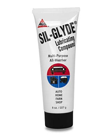 AGS Automotive Solutions SIL-Glyde Multi-Purpose All-Weather Lubricating Compound for All Surfaces - 8 oz Tube, Versitle Multi-Purpose Lubrication, All Weather, Auto, Home, Farm and Shop