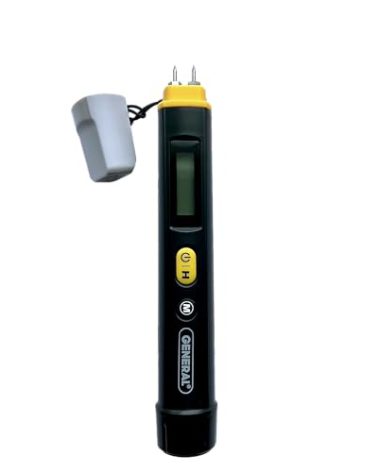 General Tools Compact Digital Moisture Meter MMP100 – Pin-Style Tool Detects Moisture in Wood and Building Materials to Help Identify Targeted Moisture Levels and Prevent Water Damage