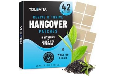 TOLEVITA After-Party Hangover Patches | Pre-Drinking Hangover Patch for a Better Morning | Vitamin-Infused Recovery Support, Natural Energy Boost & Hydration Patches - 42 Pcs