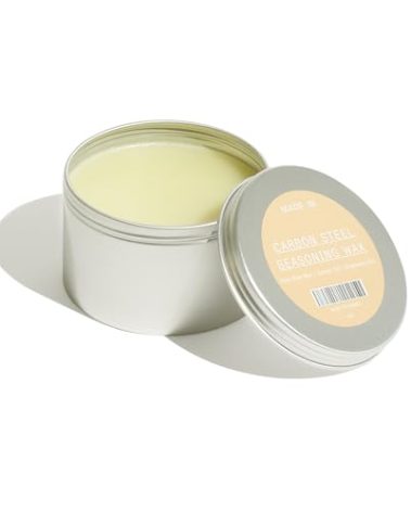 Made In Cookware - Carbon Steel Seasoning Wax (6 Oz) - Crafted in Canada - Rice Bran Wax, Canola Oil and Grapeseed Oil