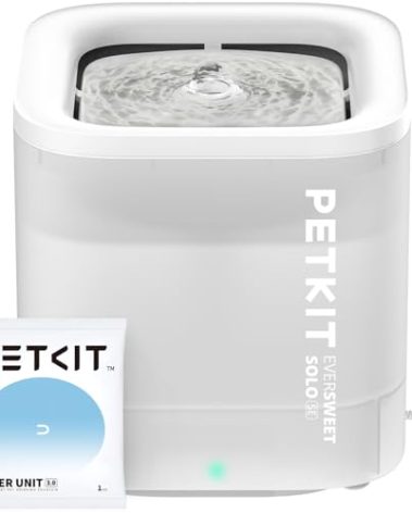 PETKIT New Cat Water Fountain with Wireless Pump, Ultra Quiet 65oz/1.85L Pet Water Fountain for Cats and Dogs Inside, Detachable Design Easy to Clean and Assemble, Filters Included