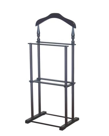 Proman Products Sakura Twin Valet with Wooden Hanger, Trouser Bar & Tie Bar, Walnut