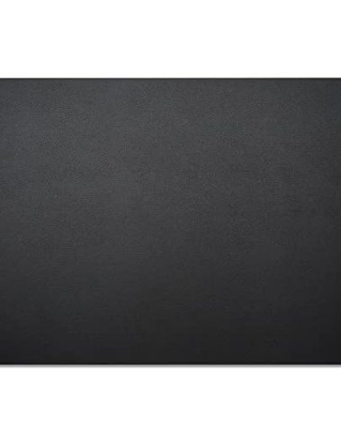 Nekmit Leather Desk Blotter Pad 17 x 12 Inches, Flat, Non-Slip, Waterproof, Black