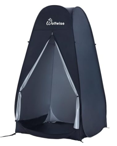 WolfWise 6.6FT Portable Pop Up Shower Privacy Tent Spacious Dressing Changing Room for Toilet Camping Biking Beach