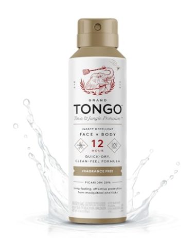 Grand Tongo DEET-Free Insect Repellent, The 12 Hour Protection, DEET Alternative – Fragrance Free
