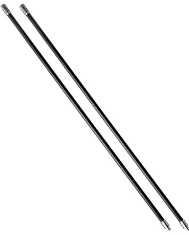 Gardus SootEater Rotary Chimney Rod Set - 6' Rotary Black Chimney Cleaner Extension Rods Kit w/a Quick-Connect System, for Long Chimney Pole, CRD307.