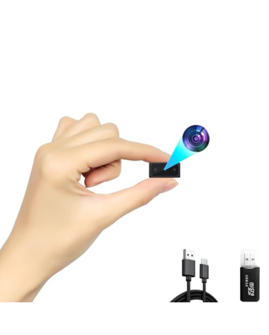 Hidden Camera Mini Spy Camera 1080P Small Security Camera, Tiny Portable Camera, Covert Nanny Cam, Indoor Home Office Security Cameras, Night Vision, Motion Detection, Gravity Sensor, Loop Record