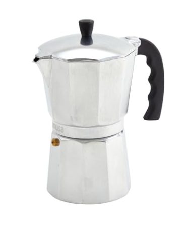 Imusa USA Aluminum Stovetop 6-cup Espresso Maker (B120-43V), Silver