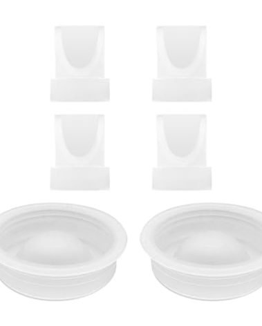 Replacement 4 Duckbill Valves/Duck Bill Valve & 2 Silicone Membrane/Diaphragm Compatible with Momcozy V1 / V2 Wearable Breast Pump, Pump Seal, Accessories Made by Durceler, Not Original Pump Parts